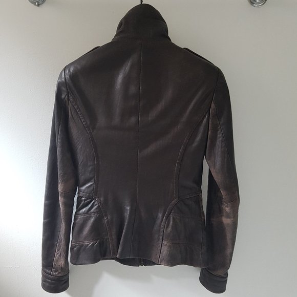 Danier Brown Leather Jacket - Picture 2 of 15